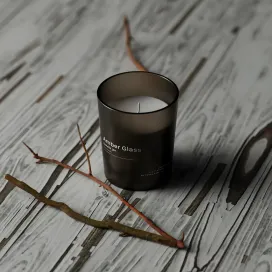 Amber Glass Candle 4